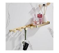 Towel Rail Rack Bathroom Accessories Set, Brushed Gold Bathroom Shelf, Towel Rack, Towel Hanger Paper Holder,Toilet Brush Holder Bath Hardware Set for Bathroom Kitchen/Shelf with Hooks
