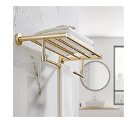 Towel Rail Rack Bathroom Accessories Set, Brushed Gold Bathroom Shelf, Towel Rack, Towel Hanger Paper Holder,Toilet Brush Holder Bath Hardware Set for Bathroom Kitchen/Towel Rack