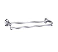 Towel Rails Bathroom Towel Rack with Two Rods,Wall-Mounted Towel Bar Bathroom Shelf Contemporary Style 70X12X6.3Cm Chrome-Plated Copper Alloy Tower Hanger Shelves