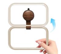 Towel Ring - Hand Hanger Holder, Strong Vacuum Suction Base, Tool Free Mounting Design, Modern Space Saving Style | Bathroom Organization, Home Decor, Hotel Use, Apartment Living, RV Accessories