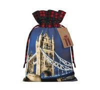 Tower Bridge In London - 1 bolsa de regalo de Navidad con cordón de 8.3 x 11.8 pulgadas, para regalar en fiestas de vacaciones