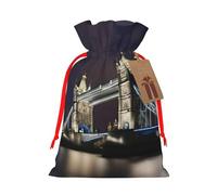 Tower Bridge In London - Bolsas de Navidad con cordón, bolsas reutilizables para caramelos, regalos de fiesta