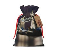 Tower Bridge In London - Bolsas de regalo rústicas de arpillera, bolsas de regalo de tela para Navidad, perfectas para cualquier ocasión
