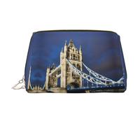 Tower Bridge in London - Estuche de maquillaje de mano impreso, espacioso organizador de artículos de tocador diseñado para brochas y artículos de tocador, Gold, One Size