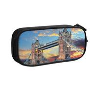 Tower Bridge in London - Estuche grande para lápices con 2 compartimentos, estuche organizador para niñas, niños, estudiantes, SCH, color, 5.0cm*10.5cm*20.5cm, Estuche para lápices