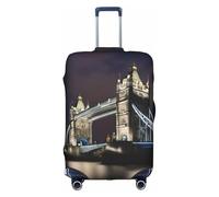 Tower Bridge In London - Funda elástica para maleta, lavable, antiarañazos, diseño de puente de Londres, Blanco, M