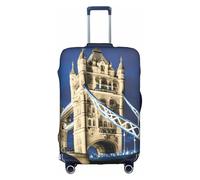 Tower Bridge in London - Funda protectora para equipaje, impermeable, a prueba de polvo, elástica, se adapta a maletas de 18 a 32 pulgadas, White, S