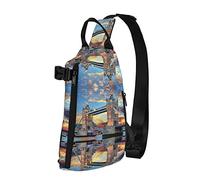 Tower Bridge in London - Mochila cruzada estampada para hombres y mujeres, para caminar al aire libre, viajes, Negro -, Talla única