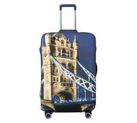 Tower Bridge in London - Protector de tapa de equipaje con estampado de Londres, tapa elástica para equipaje de viaje, resistente a los arañazos y al polvo, Black, S