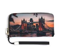 Tower Bridge The Sunset London England UK - Cartera de piel con correa para la muñeca para hombres y mujeres, Estilo:, 20.0*10.5cm