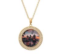 Tower Bridge The Sunset London England UK Collar para mujer, colgante ajustable para mamá, esposa, novia, talla única, Metal