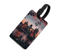 Tower Bridge The Sunset London England UK - Etiquetas de equipaje para maletas, etiqueta de equipaje de TPU, lindas etiquetas de bolsa de viaje, estilo negro