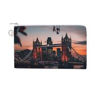 Tower Bridge The Sunset London England UK - Monedero portátil de lona para hombres y mujeres, Estilo:, Talla única, Bolsa para monedas
