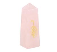 Tower Crystal Stones Varita, piedra de la buena suerte, columna de cristal para el hogar, la oficina y el espacio de trabajo (cuarzo rosa)