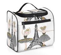 Tower Eiffel Ballet Girls Travel Makeup Bag for Women Men Kids Girls Boys, 11.2 L Cosmetic Toiletry Bag Hanging Wash Bag Toiletries Organizer Shower Bag, color, 11.2L, Organizador de bolsas