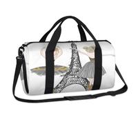 Tower Eiffel - Bolsa de deporte para niña de ballet para fin de semana, bolsa de viaje informal, bolsa de viaje para gimnasio, bolsa de lona para niños, niñas, niños, mujeres y hombres