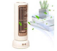 Tower Fan Bedroom - 10x10x26cm, 3-Speed Portable Ventilator | Compact Blowing Wind Fan For Home Dorm Car Nursery Basement Garage Outdoor Office Camping Kitchen Living Room Personal Air Circulator