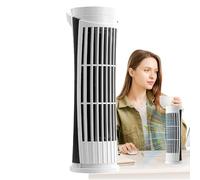 Tower Fan, Blowing Device, USB Charging Bladeless Cooler, 2.99x2.99x10.24 inches, Small LED Air Circulator for Bedroom, Living Room, Desk, Studio, Car, Kitchen, Travel, Garage, RV