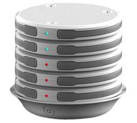 Tower - Power Bank múltiple de MiniBatt que se carga de forma inalámbrica, 5 baterías externas de 3.200 mAh, conectores iPhone y Android, Quick charge, Wireless Charge