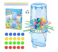 Tower Stick Game - Bead Drop Challenge, estructura de juego de pagoda, juguete de coordinación mano-ojo, actividad divertida para toda la familia, constructor de equilibrio estratégico, conos de
