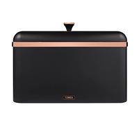Tower T826130BLK Cavaletto-Panera de Almacenamiento, Acero al Carbono, Tapa extraíble, Negro, Bread Bin