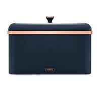 Tower T826130MNB Cavaletto-Panera de Acero al Carbono Duradero, Color Medianoche con Detalles de Oro Rosa, Azul Oscuro, Bread Bin