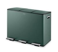 Tower T838021FOR - Cubo de basura con pedal de reciclaje, acero, verde bosque