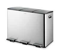 Tower T838021SS - Cubo de basura con pedal de reciclaje, acero, acero inoxidable