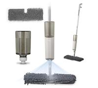 Tower T869008MSH Flexi Spray Mop, Cabeza de Doble Cara, Cuello Flexible, café con Leche y Gris