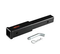 Towever 84433P Extensor de enganche de remolque 12 pulgadas Tubo receptor de extensión con pin y clip, 30,4 cm de longitud, 3,5 kg GTW