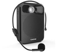 Towevine Amplificador de voz portátil, micrófono recargable para profesores, altavoz con auriculares y cintura para aula, canto, entrenador, entrenamiento, presentación, guía turística