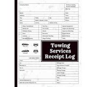 Towing Services Receipt Log Book: Towing Register and Record with Invoices and Tow Truck Work Orders, including Transport Information, Receipts and ... Transport, with Forms for Tow Truck Drivers.