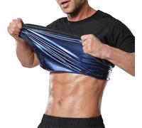 Towintec Camiseta Sauna Chaleco Trajes Hombre Adelgazantes Sudoración Deporte Shapewear Fajas Reductoras Atrapamiento térmico Sauna Sweat Chaleco de Sudor Masculino para Ejercicio Fitness Gym