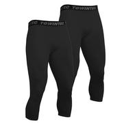 Towintec Mallas Hombre 3/4 Leggings Pantalones de compresión Entrenamiento Termicas Deporte Pantalones Interiores Funcionales Capa Base Transpirable Leggings Deportivos Fitness Jogging Corriendo
