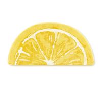 TOWN & COUNTRY PLAY Citrus Slice - Tapete de baño con Forma de semicírculo, Absorbente, Parte Trasera Antideslizante, Lavable a máquina, Amarillo, 34.7 x 18.1 Pulgadas