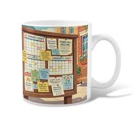 Town Hall Meeting - Taza de café de cerámica para reuniones comunitarias, mercado de agricultores de temporada de verano, serie de conciertos de verano, taza de té con asa, ideal para amigos