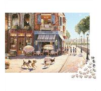 Town Street Puzzle 1000 Piezass Material Reciclable Paper Oil Painting Adult Jigsaws Accesorios para Juegos de Fiesta Developing Chicos y Chicas‘s Intelligence Educativo 70x50cm/1000pcs