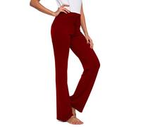 TownCat Pantalones de Yoga Mujer - Pantalon Chandal Mujer Recto Ancho, Pantalones Deporte Mujer Flared Cotton Style, Pantalon Largo Tiro Alto con Cordón M-3XL