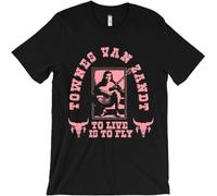 Townes Van Zandt T-Shirt to Live is Fly Country Fan Art Black XXL