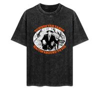 Townes Van Zandt Waitin' Around To Die Men and Women Vintage Washed Short Sleeve T-Shirt Streetwear Loose Casual Size XXL