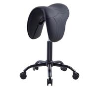 Towning Taburete con ruedas, silla de salón rodante antienredos para estilista, taburete ergonómico ajustable para salón, cocina, médico, oficina, hogar (todo negro)