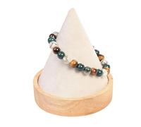 Townshine Burnout Be Gone - Pulsera elástica de piedra natural, aventurina verde y cuentas de ojo de tigre para inspiración, alegría, entusiasmo por la vida, optimismo, claridad y mente tranquila