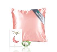 Townssilk Doble Cara 100% 19 mm Funda de Almohada de Seda Pura de moras para la Salud del Cabello y la Piel 1 Pieza de 80x80cm Funda de Almohada con Cremallera Oculta Coral