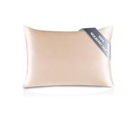 townssilk- Funda de Almohada 100% de Seda de Morera, cuida el Cabello y la Piel, Ambos Lados de Seda de 19 Momme, 1 Unidad,Taupe， 50 x 70 cm
