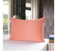 TOWNSSILK - Funda de Almohada 100% de Seda de Morera, cuida el Cabello y la Piel, Ambos Lados de Seda de 19 Momme, 1 Unidad,Coral， 50 x 90 cm