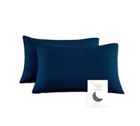 townssilk Funda de Almohada de Dos Caras 100% Tencel Puro, Funda de cojín de Alta Gama para la Salud del Cabello y de la Piel, súper Confortable, Juego de 2,40x40cm,Navyblue