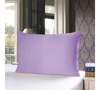 townssilk - Funda de almohada de seda de morera 100 % pura de 19 mommes, seda en ambos lados, para cabello y piel, salud, cremallera oculta, 1 pieza, 40 x 70 cm, glicina