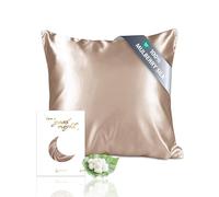 Townssilk Funda de Almohada de Seda Pura de Morera 19 mm, Ambos Lados, para Cabello y Piel, Salud, Cremallera Oculta, 600 Hilos, 1 Unidad, 80 x