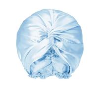 Townssilk Gorro de Noche 100% Seda de Morera Para Mujer, 16 Momme, Bueno Para el Cabello, Protege el Cabello, Doble Capa, Iceblue