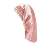 townssilk Gorro de seda para dormir, 100% seda de morera 22 Momme, para mujer, lujoso, transpirable, antideslizante y sin presión, ideal para cabello largo y rizado - RoseGold 58cm